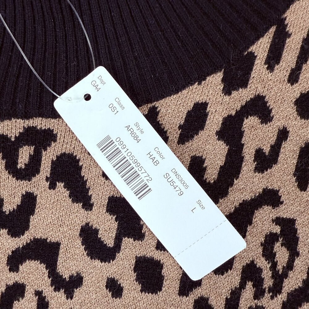 NWT J.Crew Leopard Print Sweater Dress with Pockets – Women’s Large - Picture 6 of 14